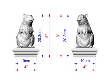 Custom order Oak Squirrel Wooden Finial for Staircase Newel Post