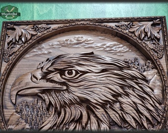 American Eagle carved wall art, Carved Eagle, Eagle of wood, Wood carving, Wall art
