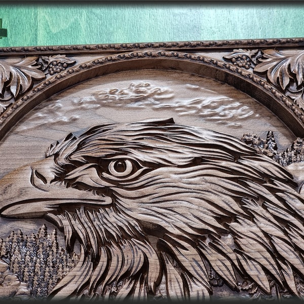 Eagle Wood Carving Etsy