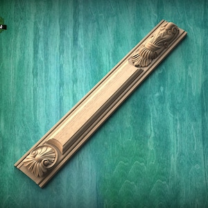 Carved pilaster od wood, Antique style decorative wooden pilaster, column classic flute ionic, Carved Wood Trim Post Pillars