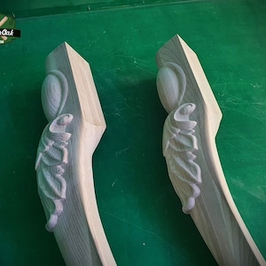 Beautiful Carved Cabriole Legs, Set of 2pc