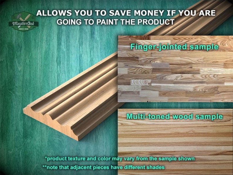 Stepped Inner Edge Refined Multi-stepped Edge Wood Moulding - Perfect for Interior ...