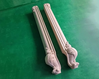Carved Cabriole Legs of wood, Set of 2pc, for the dresser, coffee table, for furniture restoration