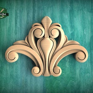 Acanthus Scroll Applique – Classic Wood Carving for Cabinets or Panels