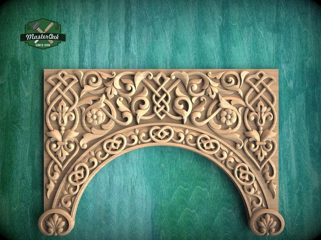 Elegant Wooden Arch Onlay Durable, Rustic and Scandinavian Style