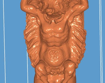 Custom order - Carved Hedgehog corbel made according to the client's 3D model, Unpainted, Decorative Carved Wooden Corbel, Multi-toned wood