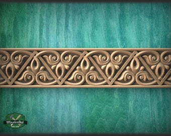 Ornamental Renaissance style wooden moulding,  40&quot; Neoclassical wooden moulding for cornices and friezes