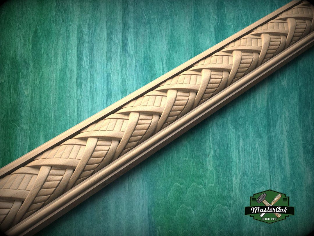 Complex Weave Pattern Wood Moulding – Textural Elegance, 40