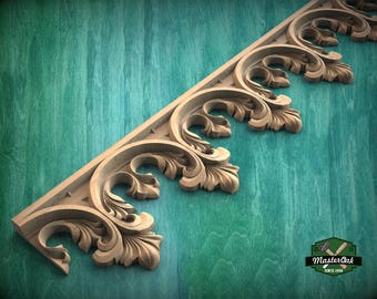 Carved Gothic Wood Trim – Decorative Molding Border for Furniture or Wall Panels