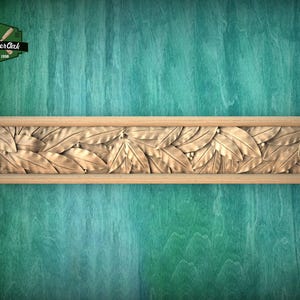 Custom order Sample 4*6'' Multi-toned wood - 1 pc, Lush Laurel Leaf Garland Molding