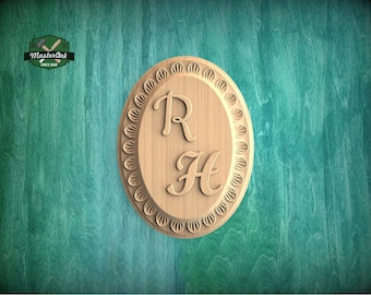 Personalized Regency Petal Emblem — Laurel Oval Crest