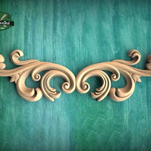 Symmetrical Scroll Leaf Applique – Decorative Corner Ornament