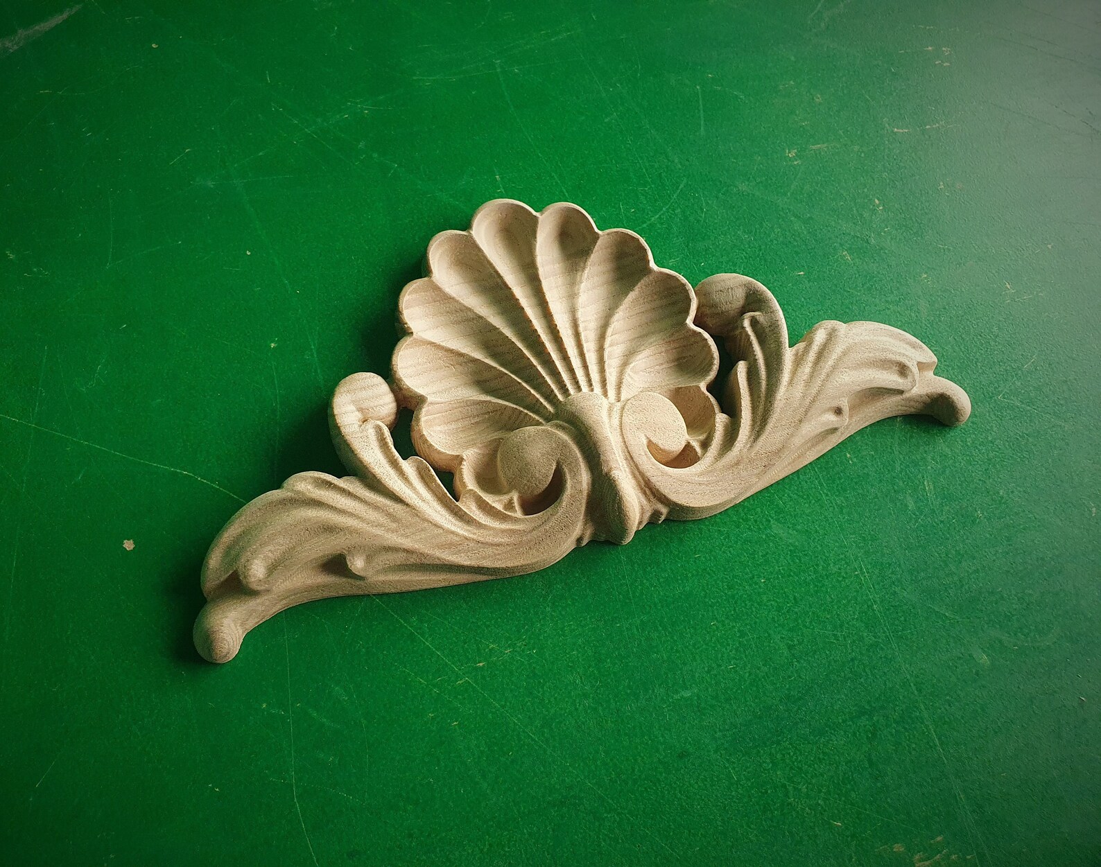 Shell Decor Wood Carved Applique Onlay 1pc Home Wall Etsy