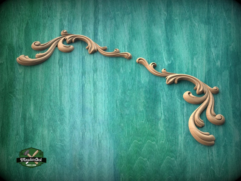 Decorative Corners of Wood Set of 2pc Decorative Wood Trim Etsy