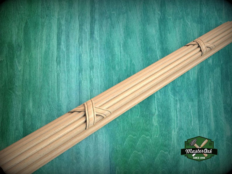 Customizable Reed & Ribbon Wood Molding - Classic Elegance, 40 ...