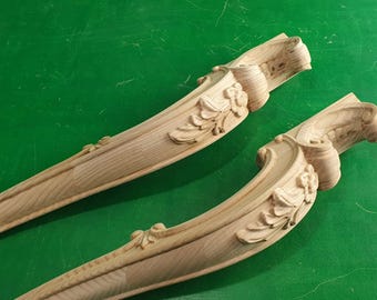 Beautiful Carved Cabriole Legs 29.5 inch, Set of 2pc, for the table, console legs