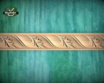 Olive Leaf Wood Molding - Symbol of Peace and Triumph, 40" , 1 pc, Unpainted, Dynamic Foliate Wood Baguette