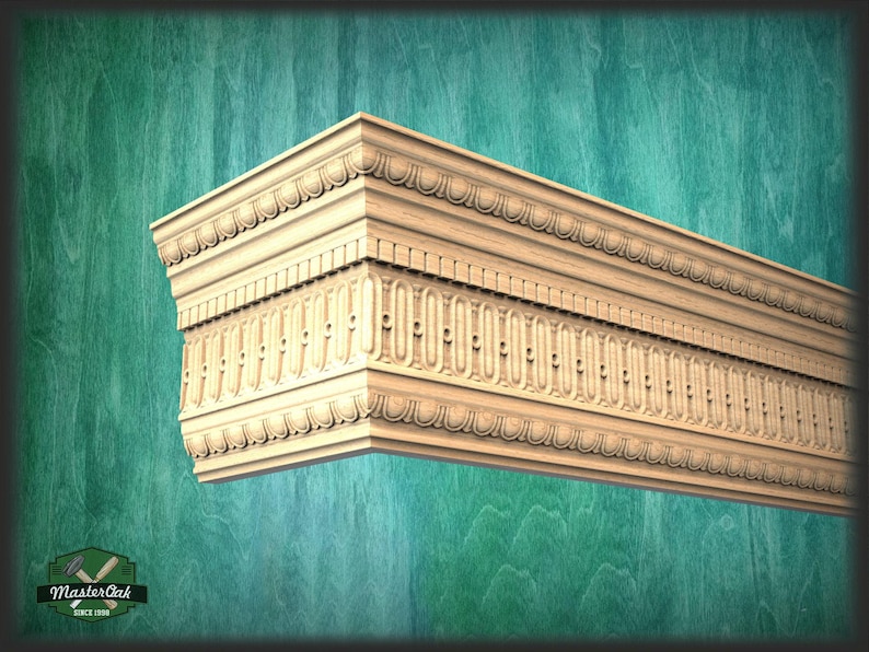 Timber Pelmut Pelmet of Wood, Baroque Pelmet, Antique Classic Carved Curtain Rod of ...
