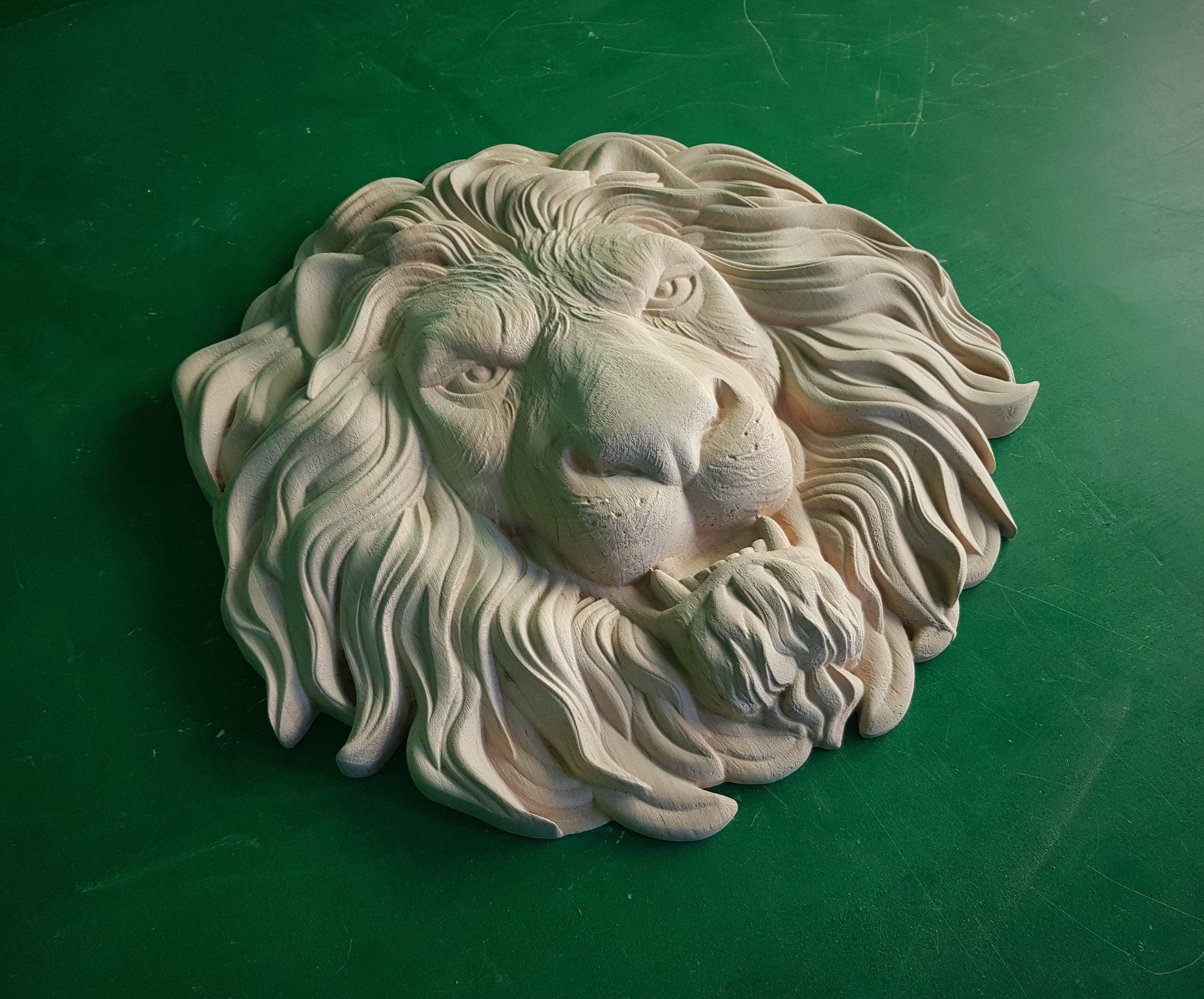 Beautiful Lion Head Carved Lion Head Unpainted 1pc | Etsy