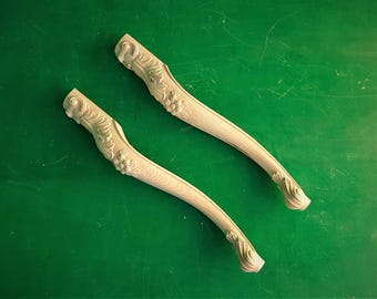 Carved Cabriole Legs, Set 2pc, for the table, classic style legs, baroque legs, wooden legs