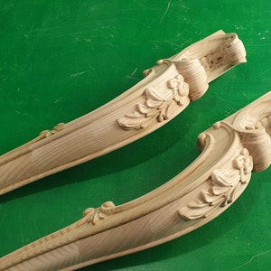 Beautiful Carved Cabriole Legs 29.5 inch, Set of 2pc, for the table, console legs