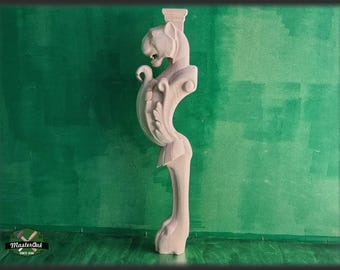 Lion Carved Leg, Lion post of wood
