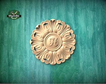Personalized Fleur Initial Ornament — Crestflower Medallion
