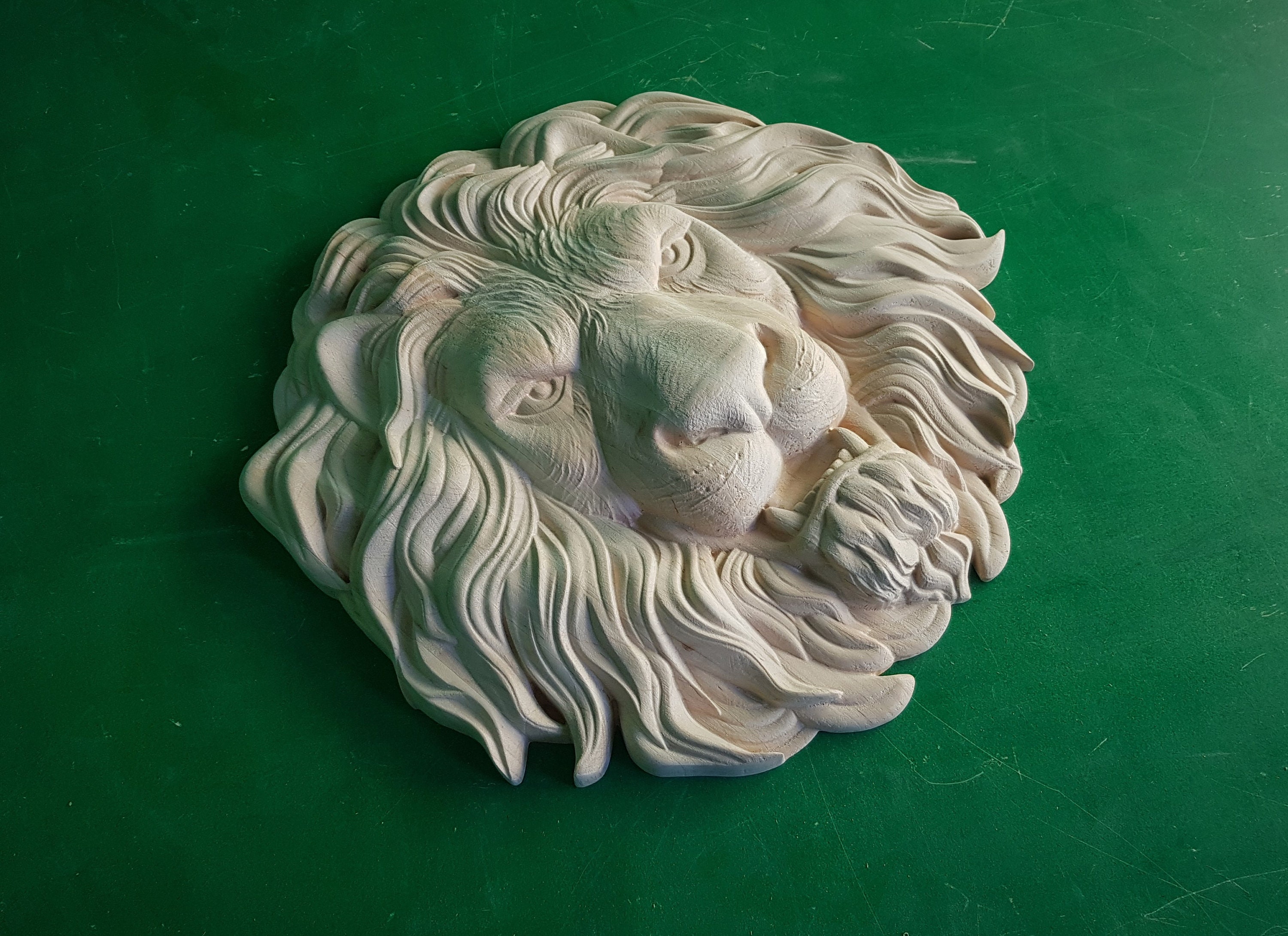 Lion Head sculpture foam to clay, Here is the final progres…