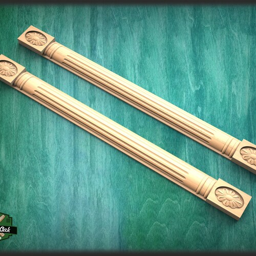 Handcrafted Wooden Classic Style Fluted Pilaster Set 2pc - Etsy