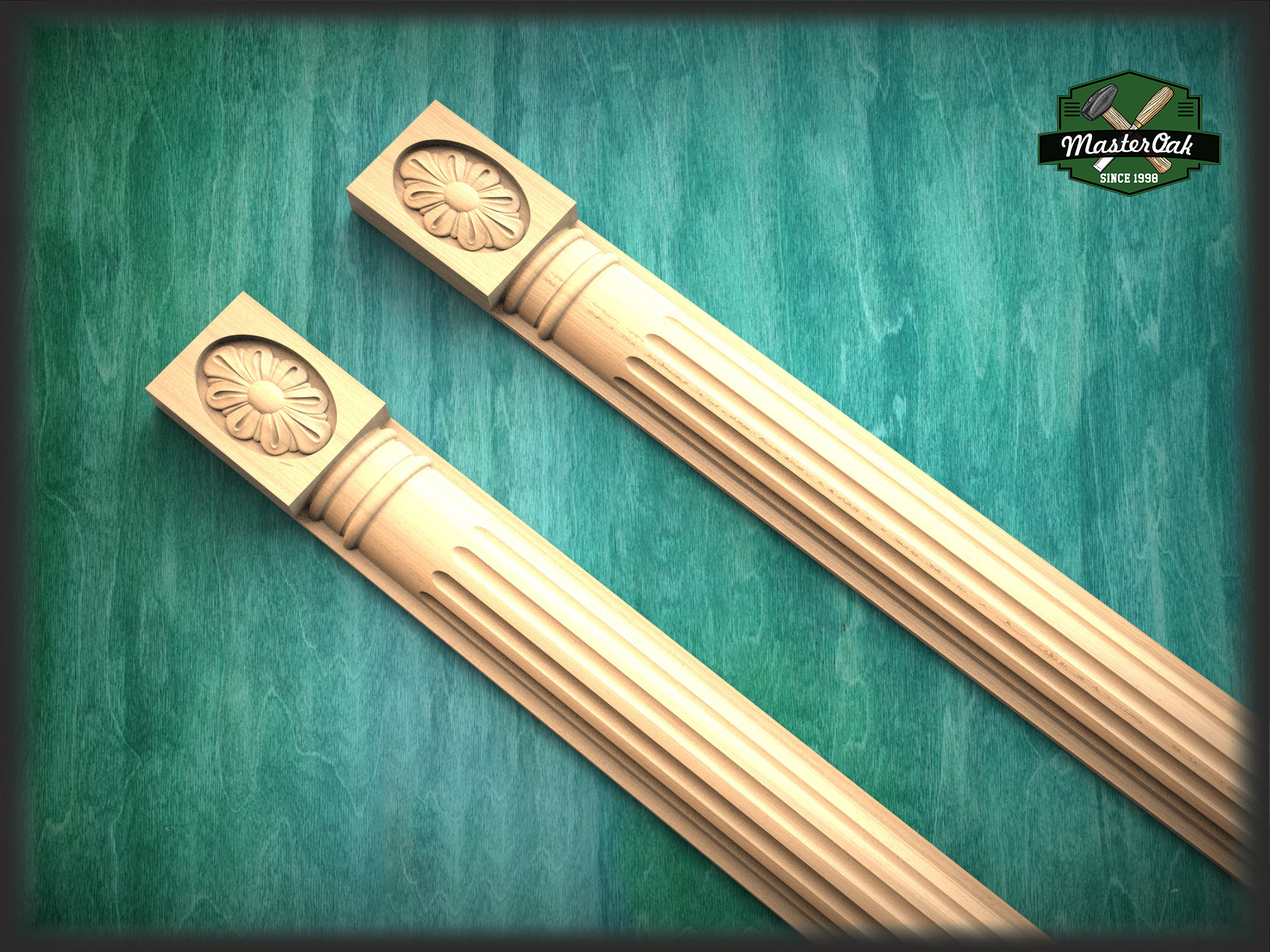 Handcrafted Wooden Classic Style Fluted Pilaster Set 2pc - Etsy