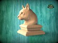 Cat Bust made of wood, Cat Wooden Finial for Staircase Newel Post, Cat finial bed post, Cat statue of wood