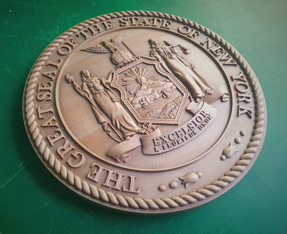 The Great Seal of the State of NEW YORK Coat of Arms of the Etsy