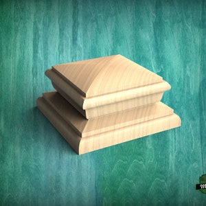 Square Staircase Newel Post Cap, Square Post Finials, Square bed cap