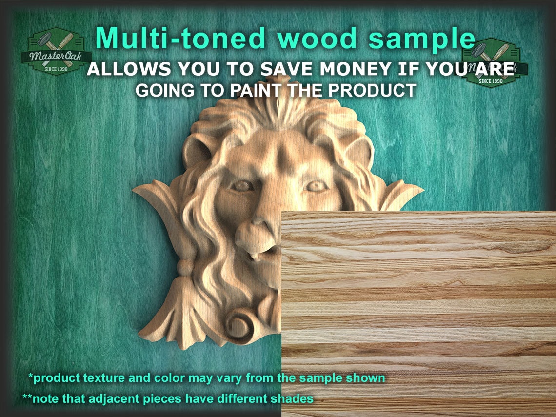 Decorazione Legno Intagliato Stile Europeo - Modanatura 20x20 Cm Per Porte, Armadi E Pareti - Foto 4