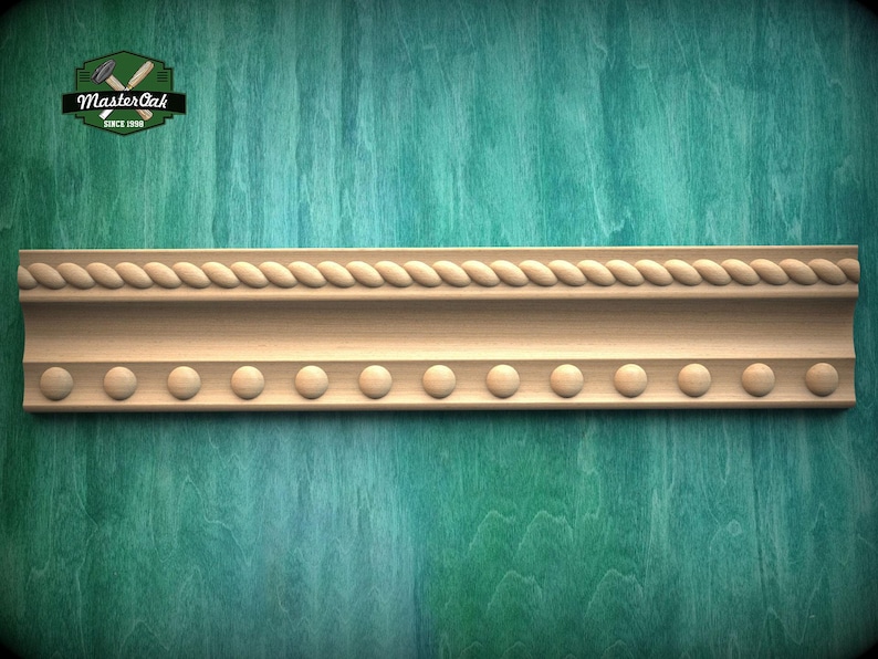 Elegant Beaded and Twisted Rope Wood Moulding – Versatile Accent, 40 ...