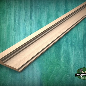 Stepped Profile Wood Molding - Elegant and Versatile Trim, 40" wood molding for walls and ceilings , 1 pc, Unpainted, Baguette