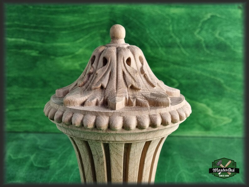 Carved Newel Post Caps Ornate Decorative Newel Post Wooden Etsy