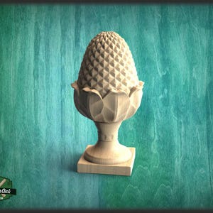 Antique Newel Post Cap, 1pc, classical style, baroque style, wooden top, top of the pillar