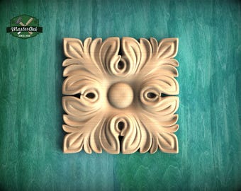 Acanthus Rosette – Classic Decorative Wood Carving for Furniture and Wall Panels