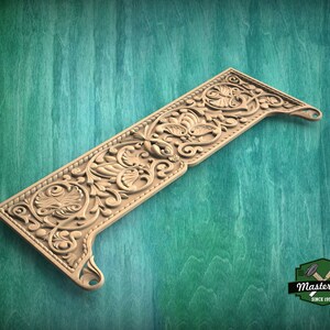 Victorian Scrollwork Wooden Panel for Antique-inspired Decor, 1pc