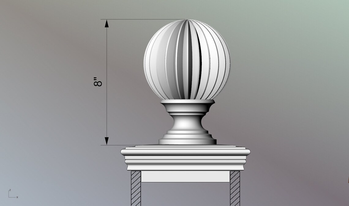 Custom Order Architectural Wooden Onion Railing Post Topper - Etsy