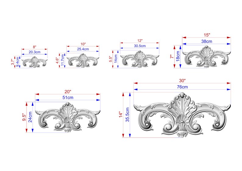 Carved Wood Applique for Fireplace Mantel 1pc Home Wall Etsy