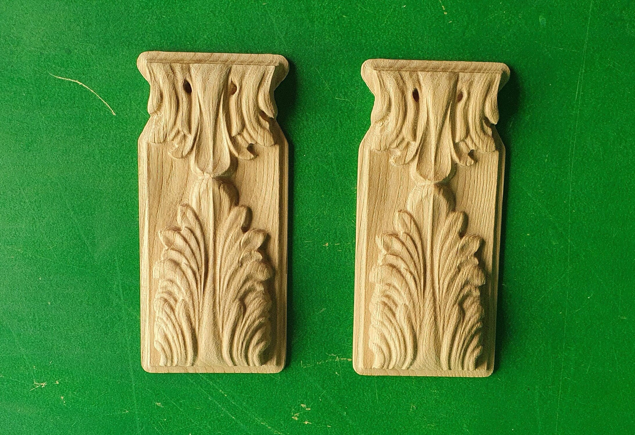 Pair Decorative Narrow Shelf Brackets Fireplace Applique Etsy