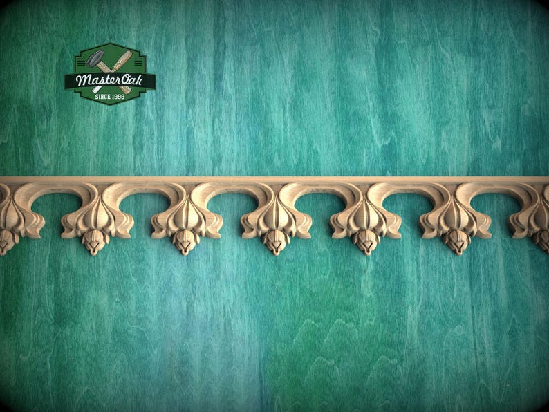 Gothic Wooden Molding – Statement Carved Trim for Cabinets and Vintage Home Decor image 6