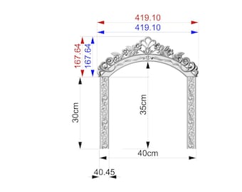 Arco de encargo personalizado, material roble - Adorno de arco de madera tallada inspirado en la naturaleza – Elegante detalle decorativo para interiores, 1 unidad