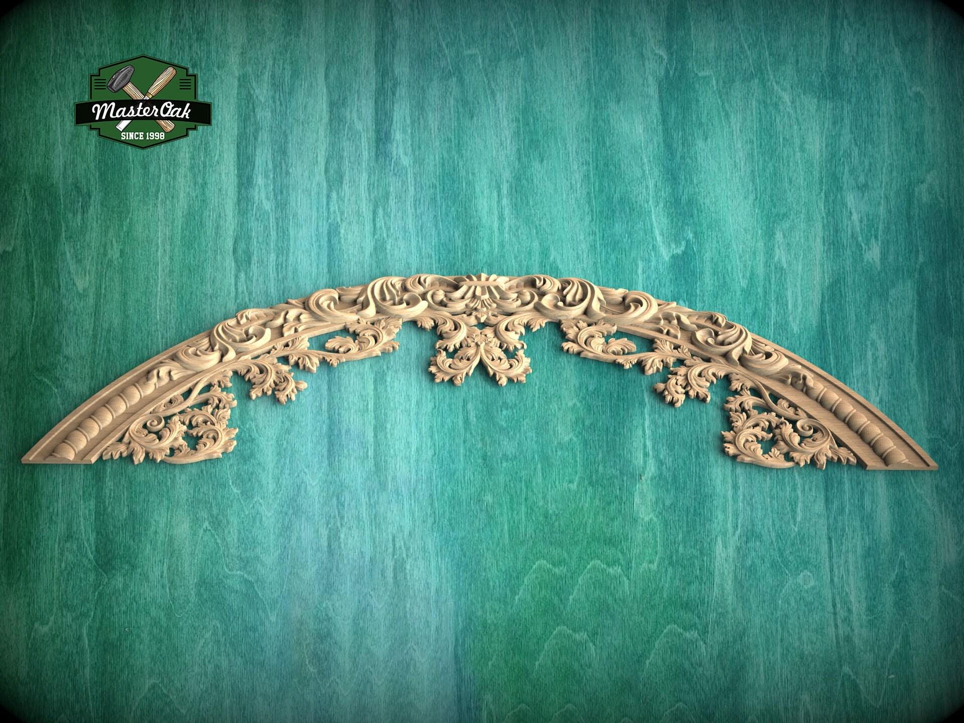 Roega Rhapsody Regal Rhapsody: Carved Wooden Arch Appliqué, 1pc, Unpainted, Home Wall ...