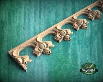 Gothic Wooden Molding – Statement Carved Trim for Cabinets and Vintage Home Decor