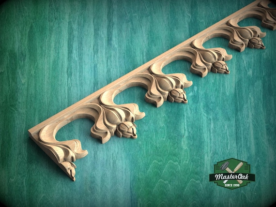 Gothic Wooden Molding – Statement Carved Trim for Cabinets and Vintage Home Decor