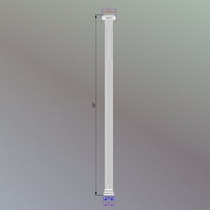 Pair of 68 inches tall pilasters of Maple