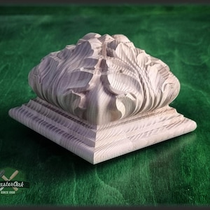Square Post Finials , Square Staircase Newel Post Cap, Square bed cap